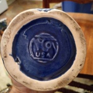 1940's cobalt blue McCoy flower vase